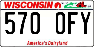 WI license plate 570OFY