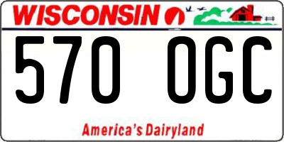 WI license plate 570OGC