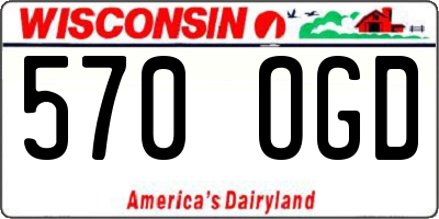 WI license plate 570OGD