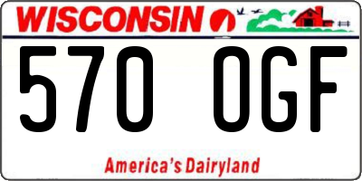 WI license plate 570OGF