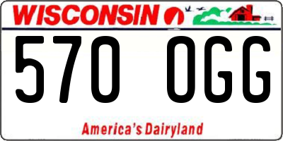 WI license plate 570OGG