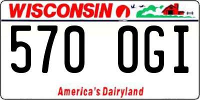 WI license plate 570OGI