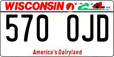 WI license plate 570OJD