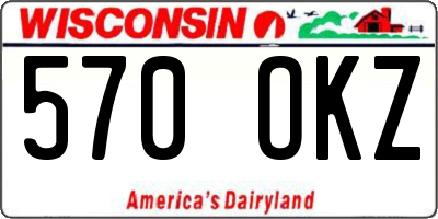 WI license plate 570OKZ