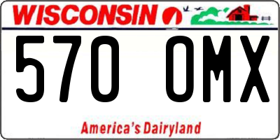 WI license plate 570OMX