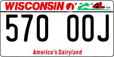WI license plate 570OOJ