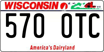 WI license plate 570OTC