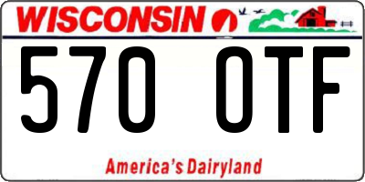 WI license plate 570OTF
