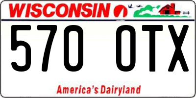 WI license plate 570OTX