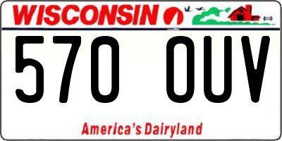 WI license plate 570OUV