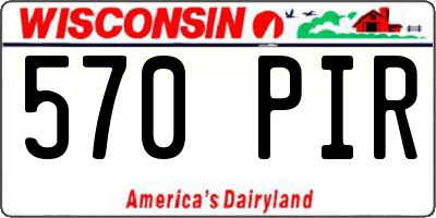 WI license plate 570PIR