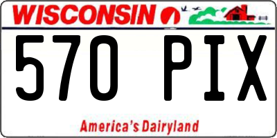 WI license plate 570PIX