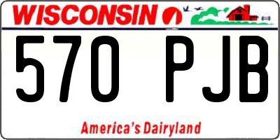 WI license plate 570PJB