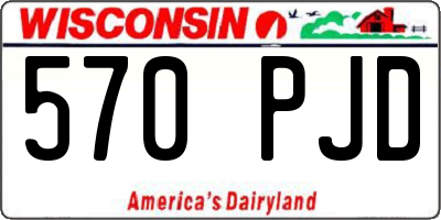 WI license plate 570PJD