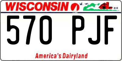 WI license plate 570PJF