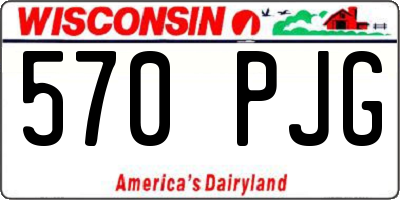 WI license plate 570PJG