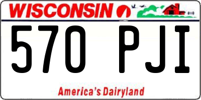 WI license plate 570PJI