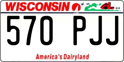 WI license plate 570PJJ