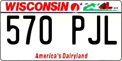 WI license plate 570PJL
