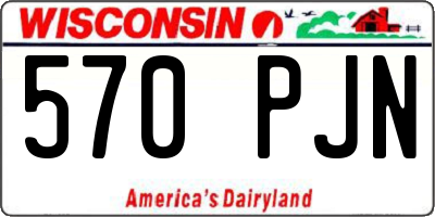 WI license plate 570PJN