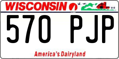 WI license plate 570PJP