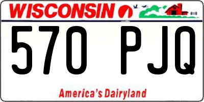 WI license plate 570PJQ