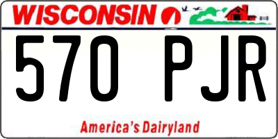 WI license plate 570PJR