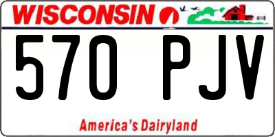 WI license plate 570PJV