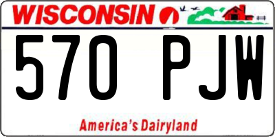 WI license plate 570PJW