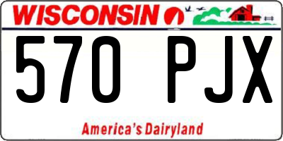 WI license plate 570PJX