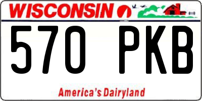 WI license plate 570PKB