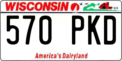 WI license plate 570PKD