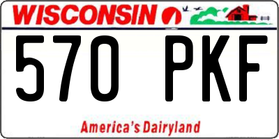WI license plate 570PKF