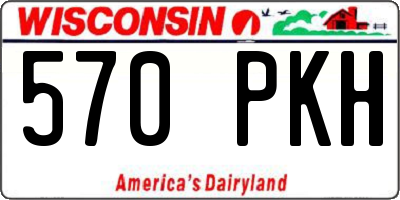 WI license plate 570PKH