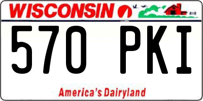 WI license plate 570PKI