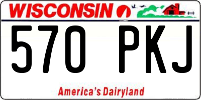 WI license plate 570PKJ