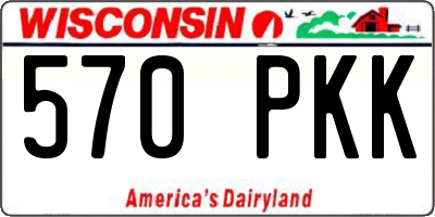 WI license plate 570PKK
