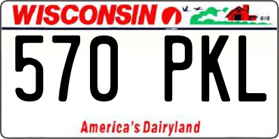 WI license plate 570PKL