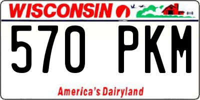 WI license plate 570PKM
