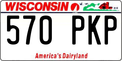 WI license plate 570PKP