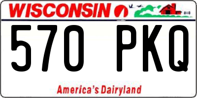 WI license plate 570PKQ