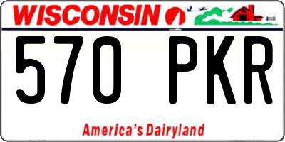 WI license plate 570PKR