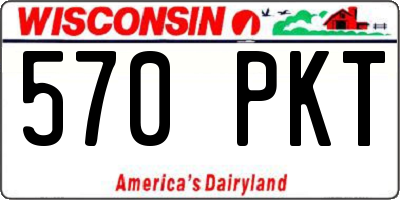 WI license plate 570PKT