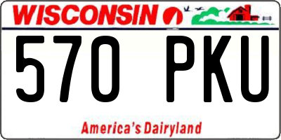 WI license plate 570PKU