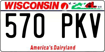 WI license plate 570PKV