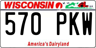 WI license plate 570PKW