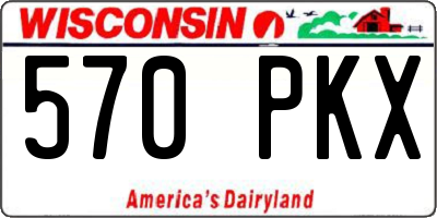 WI license plate 570PKX