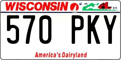 WI license plate 570PKY
