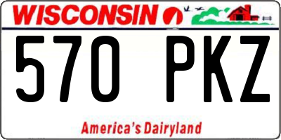 WI license plate 570PKZ