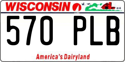 WI license plate 570PLB